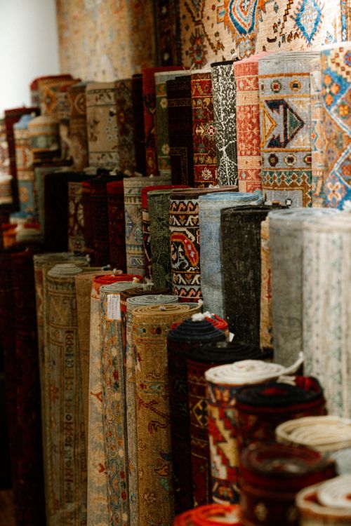 Carpet rolls ready for repair